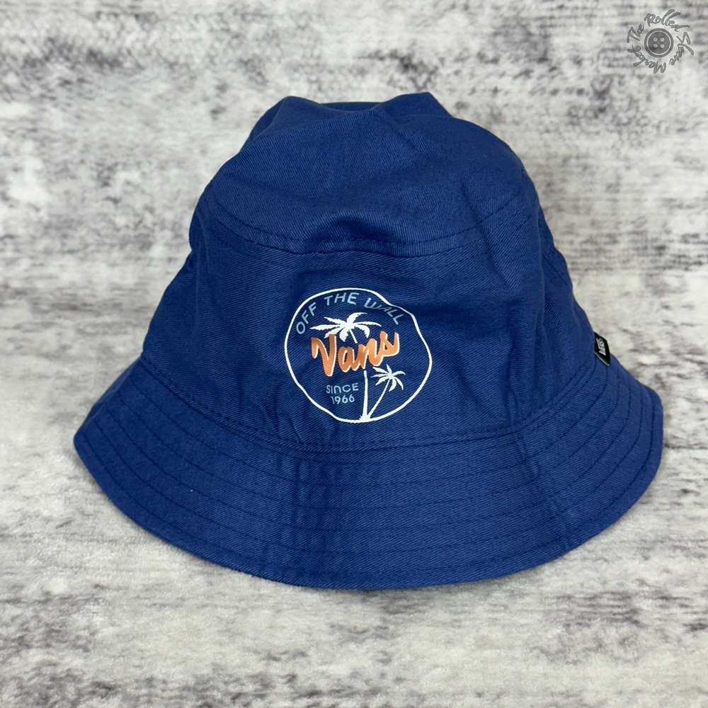 NWT‎ Vans Youth Dual Palm Bucket Hat Off The Wall Blue One Size VN0A5KPK5TU